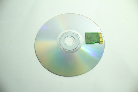 CD and flash drives, the disk is broken.の写真素材