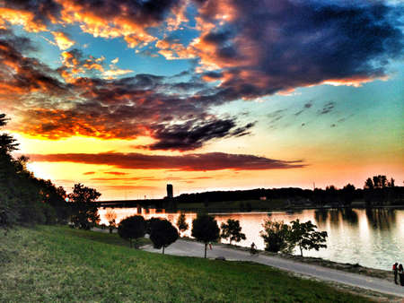 The photo was taken at the Donauinselfest in Vienna 2013の素材