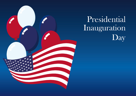 Presidential Inauguration Day. Once every four years to celebrate the inauguration day. Americans celebrate the newly elected US President. January 20 every fourth year.のイラスト素材