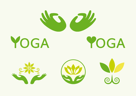 Yoga green icon.のイラスト素材