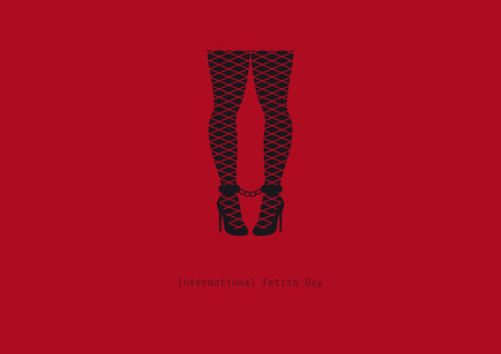 International Fetish Day vector. Women's legs in heels. Important dayのイラスト素材