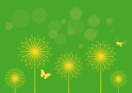 Spring abstract background vector. Vector floral illustration. Natural background. Vector illustration green fresh natureのイラスト素材