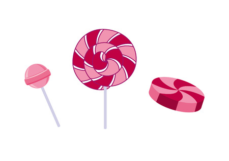 Lollipop vector illustration. Lollipop on a white backgroundのイラスト素材