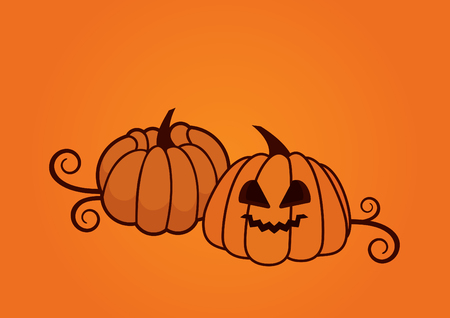 Halloween pumpkin vector. Pumpkin background for halloweenのイラスト素材