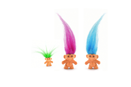 Troll family stock images. Three trolls image. Troll isolated on a white background