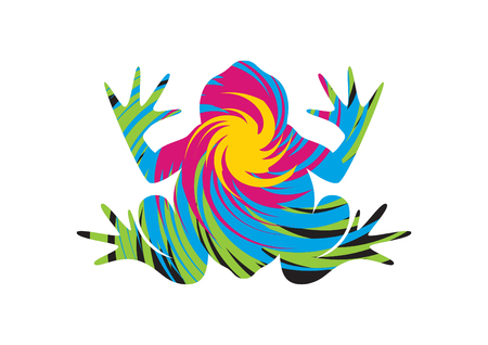 Frog psychedelic.のイラスト素材