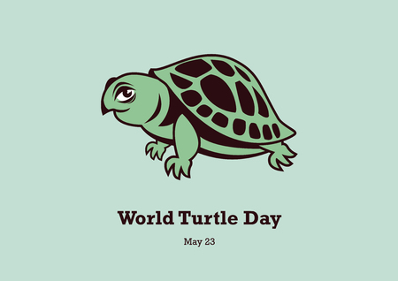 World Turtle Day vector. Turtle cartoon character. Protection of turtles. Important dayのイラスト素材