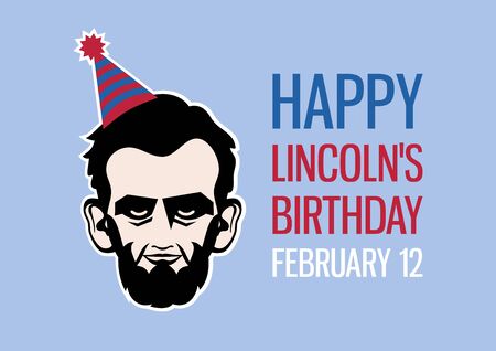 Vector Illustration Keywords: Vector Illustration Keywords: President Abraham Lincoln vector icon. Lincoln's Birthday Posterのイラスト素材
