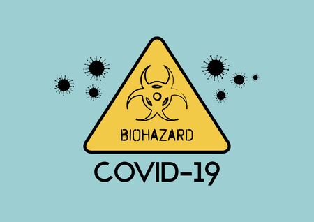 Coronavirus disease COVID-2019 Biohazard symbol Vector Illustration Keywords: COVID-2019のイラスト素材