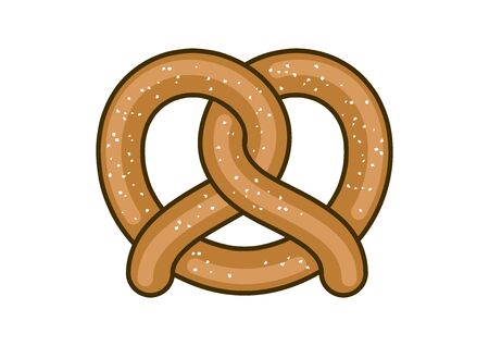 Pretzel icon vector. Salty Pretzel Vector. Salty pastry icon. Pretzel isolated on white backgroundのイラスト素材