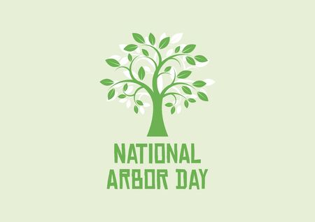 Vector Illustration Keywords: Vector Illustration Keywords: Vector Illustration Keywords: Arbor Day Poster, last Friday in April. Important dayのイラスト素材
