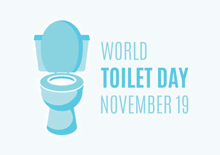 World Toilet Day vector. Flush toilet icon vector. Toilet Day Poster, November 19. Important dayのイラスト素材