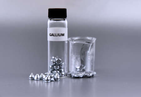 Gallium solid state metal stock images. Laboratory accessories stock photo. Laboratory equipment on...