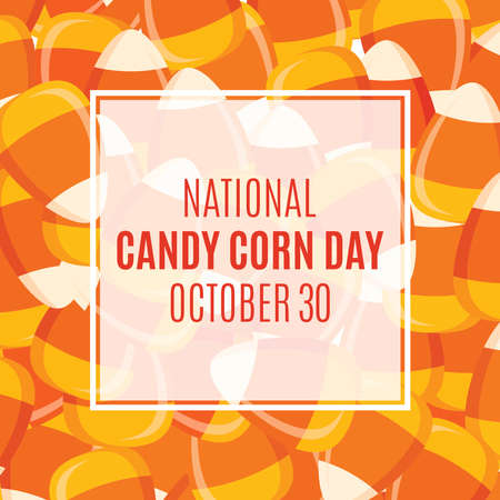 National Candy Corn Day vector. Popular halloween candy vector. Candy Corn Day Poster, October 30. Important dayのイラスト素材