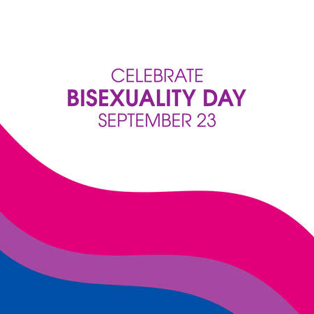 Celebrate Bisexuality Day vector. Abstract waving bisexual pride flag icon isolated on a white background. September 23. Important dayのイラスト素材