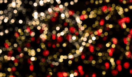 Christmas lights defocused background stock photo images. Bokeh of red and golden lights on...