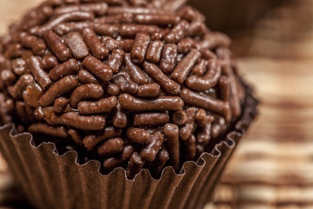 Brigadeiro a brazilian sweet.の写真素材