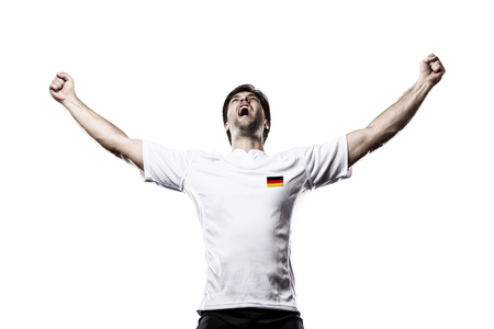 Germany soccer player isolated on whiteの写真素材