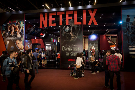 SAO PAULO - DECEMBER 1, 2016: Netflix booth in Sao Paulo Comic Con Experience, the annual pop...