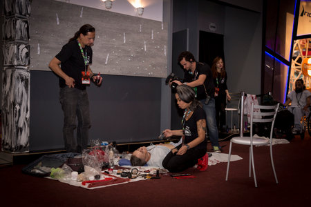 SAO PAULO - DECEMBER 1, 2016: Sao Paulo Comic Con Experience, the annual pop culture and fandom convention in Brazil.のeditorial素材