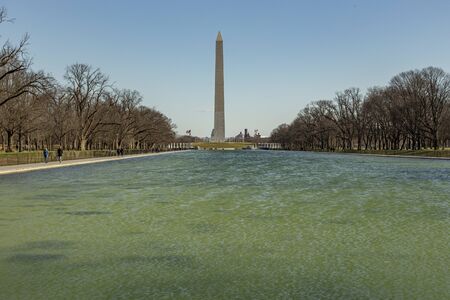 washington monument in the afternoon in Washington DC, USA.の写真素材