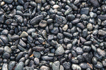 wet pebbles blacks backgroundの写真素材
