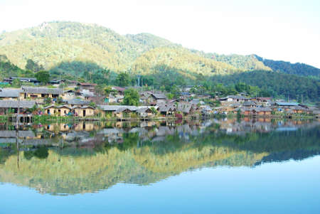 Mountain mirror view の写真素材