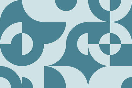 Vector illustration two-color background. The color can be changed. Parts of circles and squares together.のイラスト素材