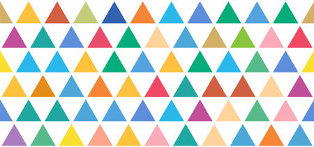 Geometric background of triangles. Vector illustration seamless of multicolored triangles.のイラスト素材