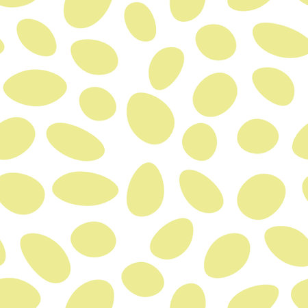 Abstract background, soft, dim. Pale yellow ovals. Geometric shapes of different sizes. Various spots. Pattern, seamless. Vector. Geometric shapes.のイラスト素材