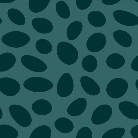 Abstract background, faded shade. Greenish, gray, ovals on a dark green background. Geometric shapes of different sizes. Various spots. Pattern, seamless. Vector. Geometric shapes.のイラスト素材