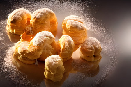 picture of berliner, baked street food, high calorie savory mealの写真素材