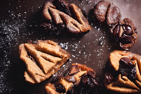 bear claw dessert, baked food item, sweet and sugaryの写真素材