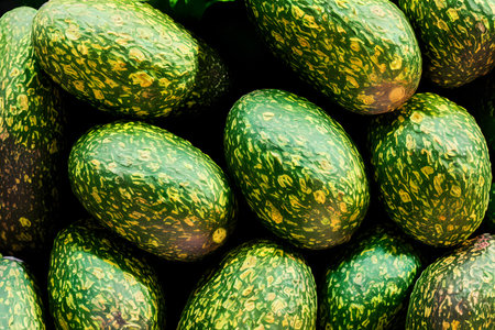 avocadoes, fresh and green, sweet yummy fruit, healthy food itemの写真素材
