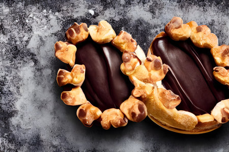 bear claw dessert, baked food item, sweet and sugaryの写真素材