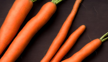 bunch of fresh carrots, healthy natural vegetable, green produce