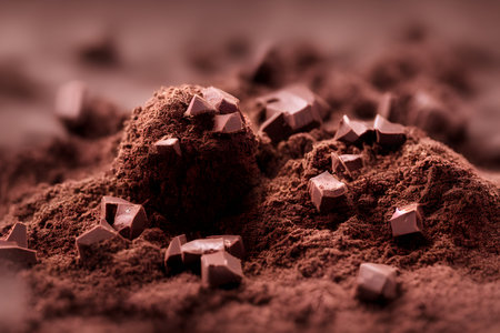 chocolate, a sweet food made from cacao and milk, yummy snackの写真素材