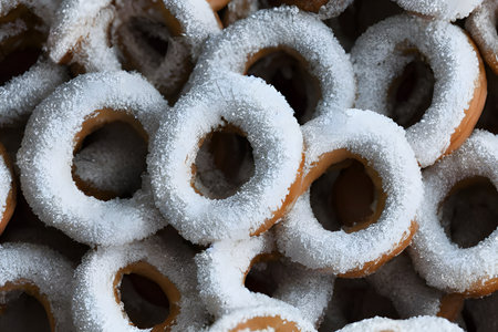 donuts, popular fast food item, good for breakfast or as a snack
