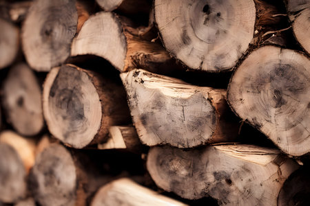 firewood, stacked and ready for burning, fuel for the winter