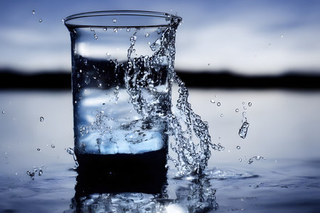 photo of a glass of water, fresh and cold drink, refreshingの写真素材