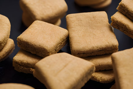 graham crackers, an american food item from the 1800s, food ingredientの写真素材