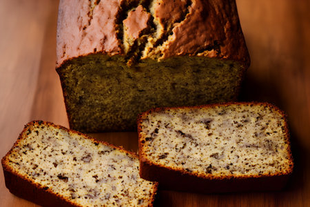 Illustration of the banana bread, generative aiの素材