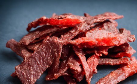 Illustration of beef jerky, using generative aiの素材