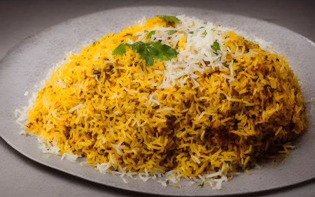 Illustration of Biryani Indian food, using generative aiの素材