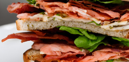 Illustration of BLT Sandwich, using generative aiの素材