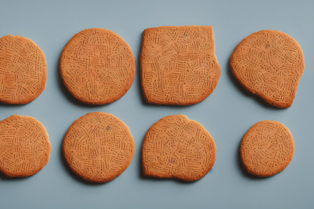 Illustration of biscuits in the minimalist style, using generative aiの素材