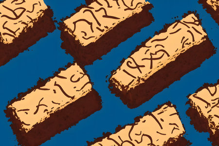 Illustration of brownies in the contemporary style, using generative aiの素材