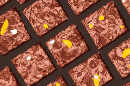 Illustration of brownies in the contemporary style, using generative aiの素材