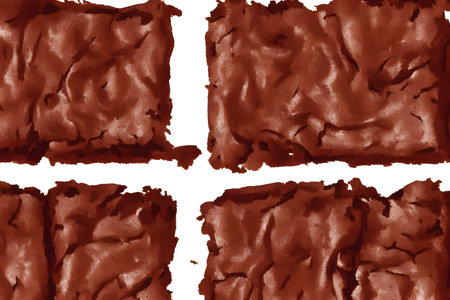 Illustration of brownies in the retro style, using generative aiの素材