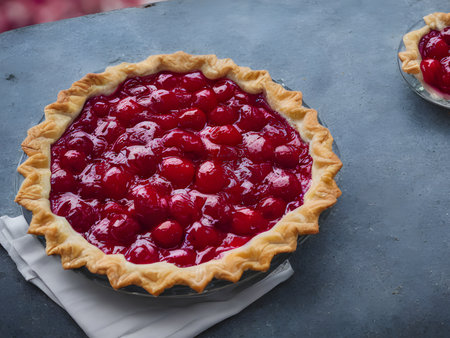Illustration of cherry pie, using generative aiの素材